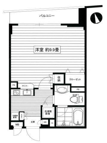 スカーラ文京本郷スカイプラザの間取り|1K
