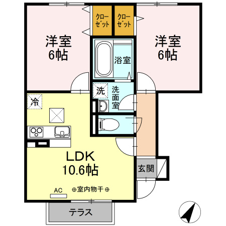 ファヴォーレAの間取り