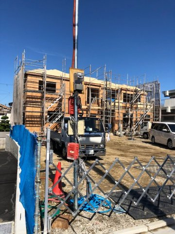 四條畷市岡山４丁目　新築戸建ての外観