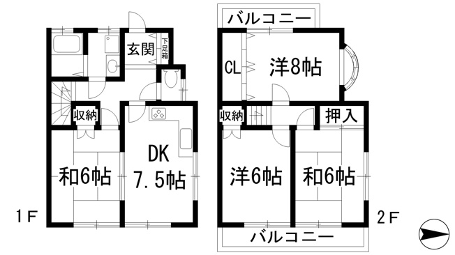 【間取り】 | 仁川月見ガ丘Ｓ貸家