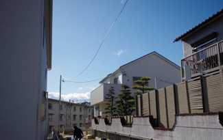 【外観】 | １号棟　現地（2020年1月）撮影
外観完成しました！
敷地面積186.64㎡（56.45坪）。
駐車2台可能です。