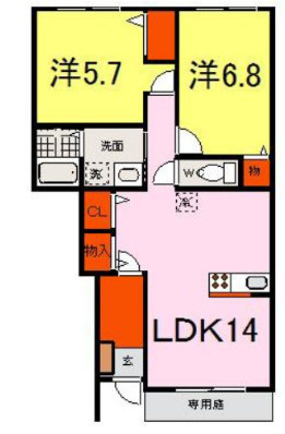 ルノール白浜2の間取り