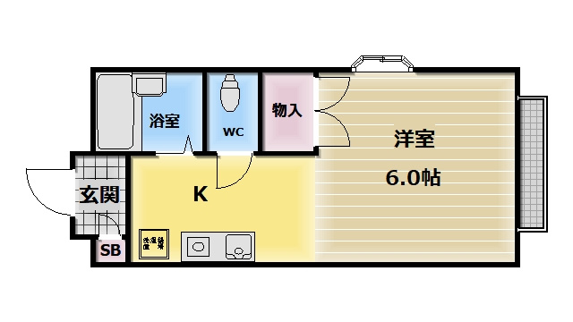 【間取り】 | エステートピアナカタD棟 | ※号室により写真が異なる場合がございます