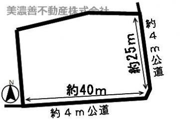 ５３９００　各務原市前渡東町土地の区画図