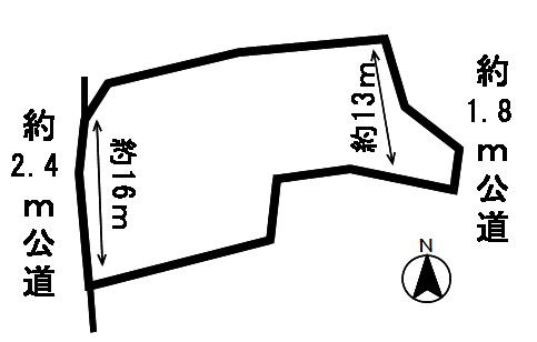 ５３９４０　岐阜市岩滝東土地の区画図