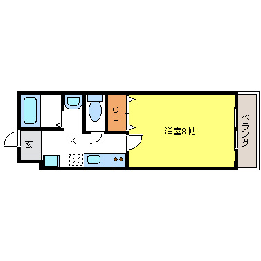 ボアソナードⅤの間取り|※反転タイプです