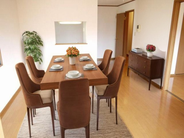 ラフィーネ　Ｂ棟（富堂町）の居間・リビング|CGで家具等を配置したもので家具等は含まれません