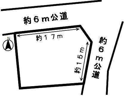５３９２２　岐阜市岩井土地の区画図