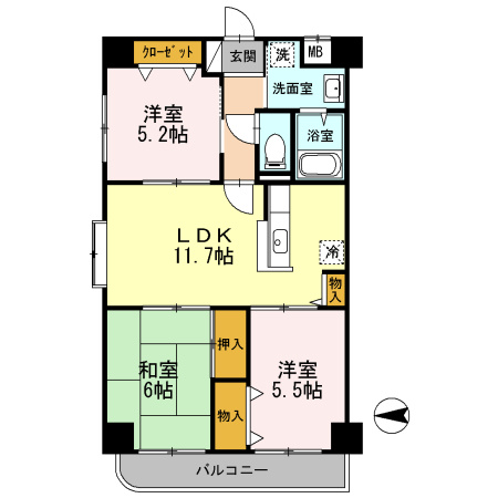 【間取り】 | ヴェルデュール石切