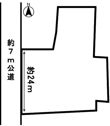 ５３８５６　一宮市木曽川町黒田土地の区画図