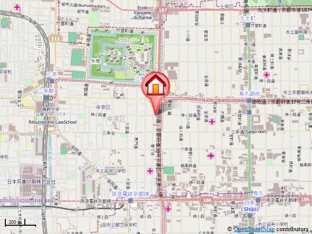 S-FORT二条城前（旧グランエターナ二条城前）の地図