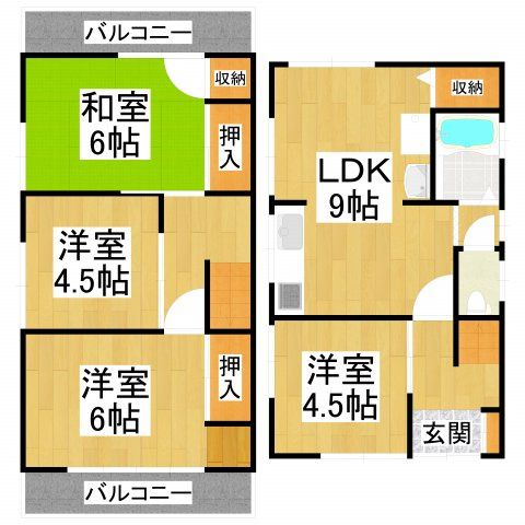 【間取り】 | 堺市中区福田貸家