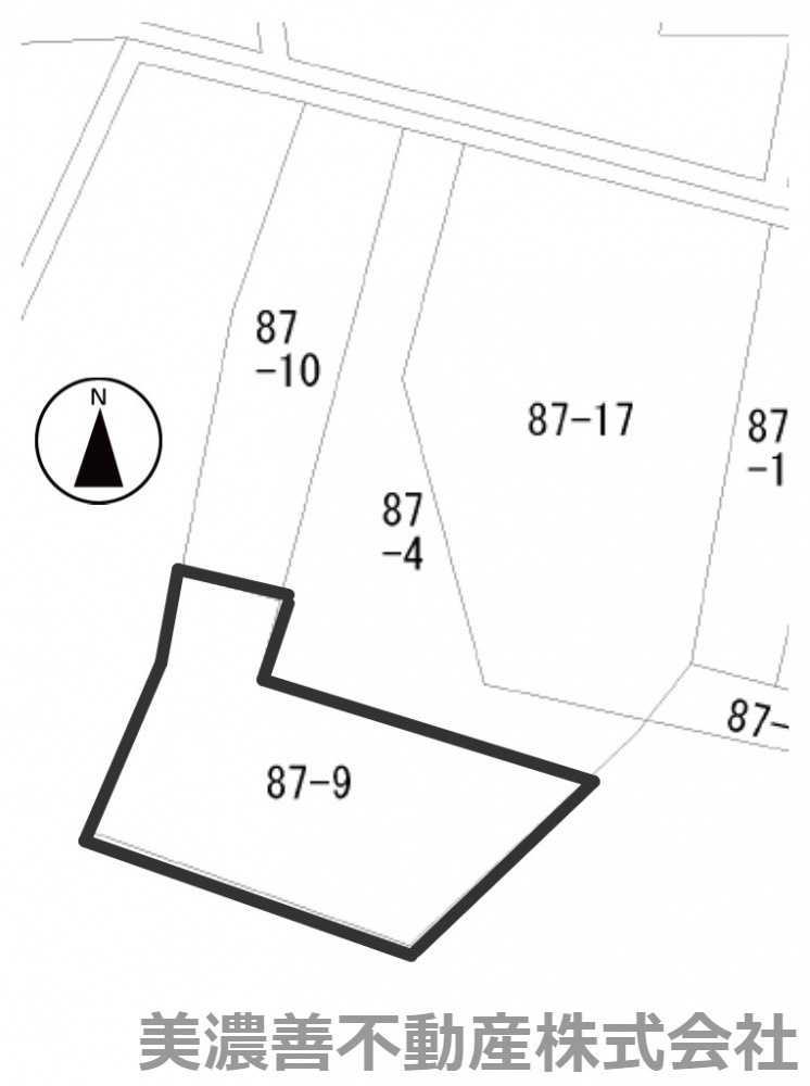 ５３７２２　本巣市文殊土地の区画図