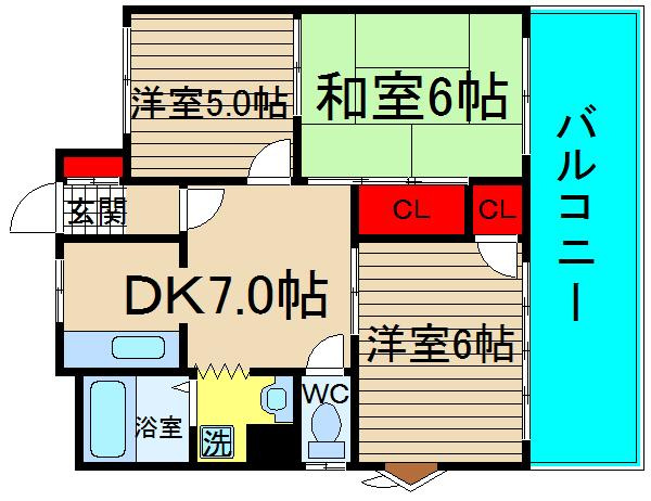 フローライトサクラガワの間取り