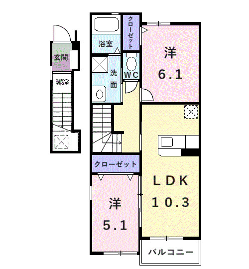 ソルシェール和泉中央Ⅲの間取り