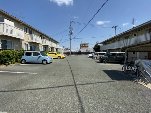 熊本市北区龍田６丁目のアパートの駐車場