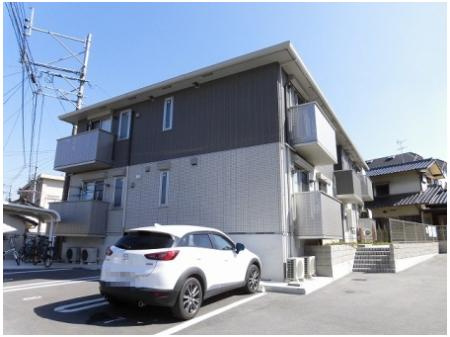 熊本市北区清水本町のアパートの駐車場