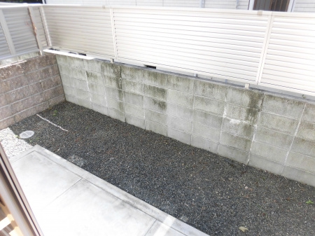 熊本市北区山室５丁目のアパートのバルコニー
