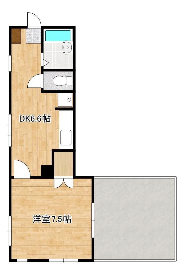 熊本市中央区新屋敷３丁目の賃貸マンションの間取り