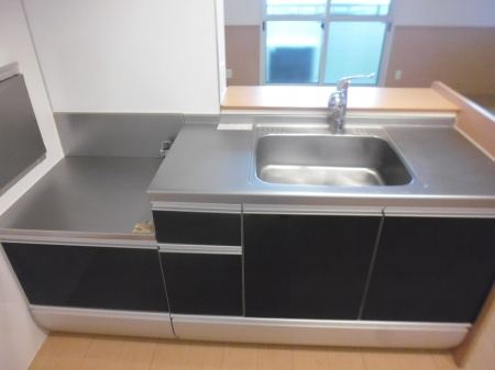 熊本市東区小山６丁目のアパートのキッチン