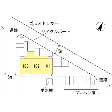 菊池郡菊陽町大字久保田の賃貸マンションの区画図
