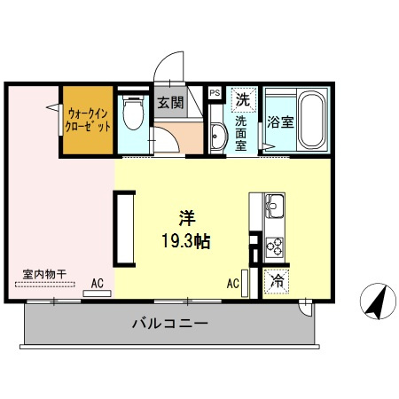 菊池郡菊陽町武蔵ヶ丘北１丁目のアパートの間取り