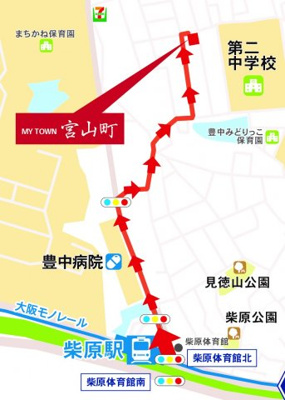 【地図】 | 豊中市宮山町2丁目　建築条件付き土地 | 現地案内図