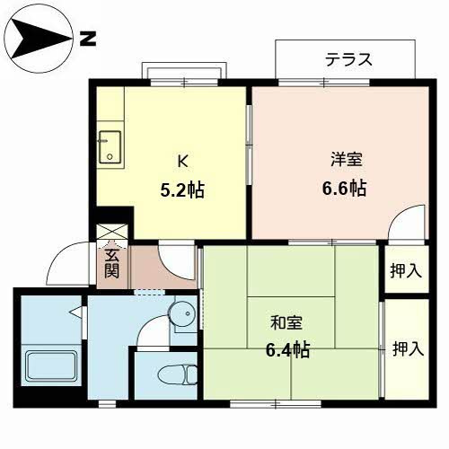 【間取り】 | ハイツ鴨谷台
