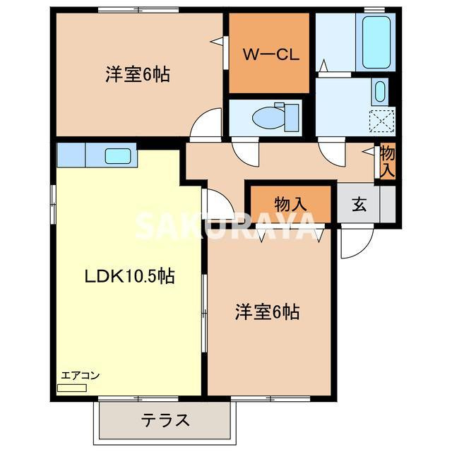 メルベーユ Ａ/Ｂの間取り