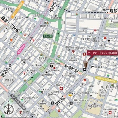【地図】 | パークナードフィット新富町 | パークナードフィット新富町　地図
