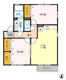 【間取り】 | ドレミメゾンB | 二面採光の角部屋♪全室フローリングです♪