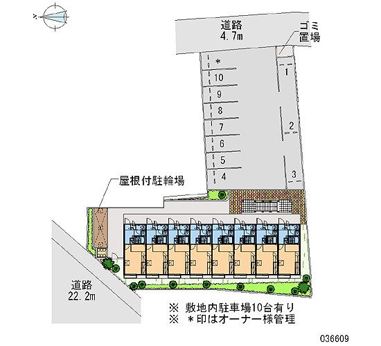  レオパレス外環富田林Ⅱ の駐車場