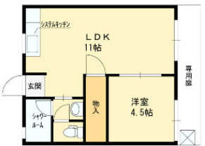 【間取り】 | コーポみそのA | １LDK