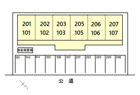 レストハウスの区画図|配置図