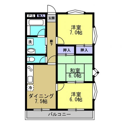 サンライトハイツの間取り
