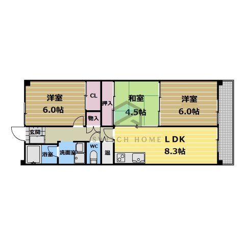 【間取り】 | フローラ長田