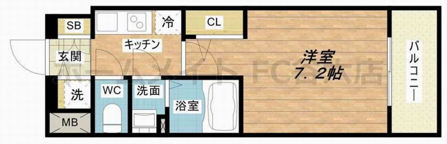 【間取り】 | エスリード大阪上本町ブランシュ