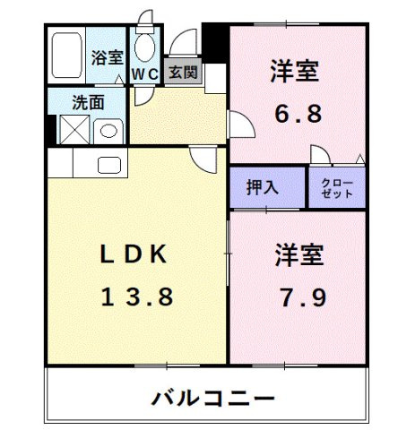 角谷フラットの間取り