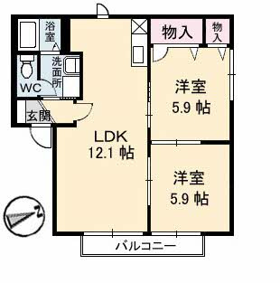 グランディールⅡE棟の間取り