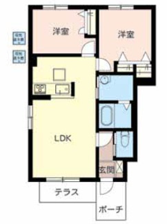【間取り】 | メゾンコスモA | 間取りです