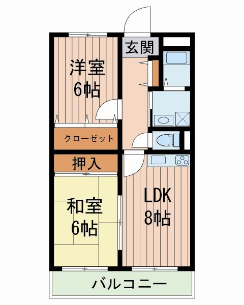 大阪市淀川区加島１丁目の賃貸マンションの間取り
