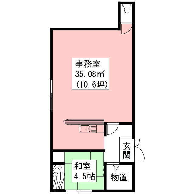 岐阜市市橋６丁目の店舗事務所の間取り