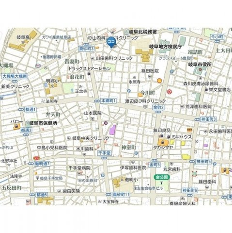 岐阜市梅ケ枝町３丁目の住宅付店舗一部のその他|地図