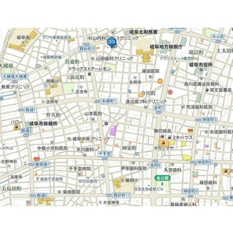 岐阜市梅ケ枝町３丁目の住宅付店舗一部のその他|地図