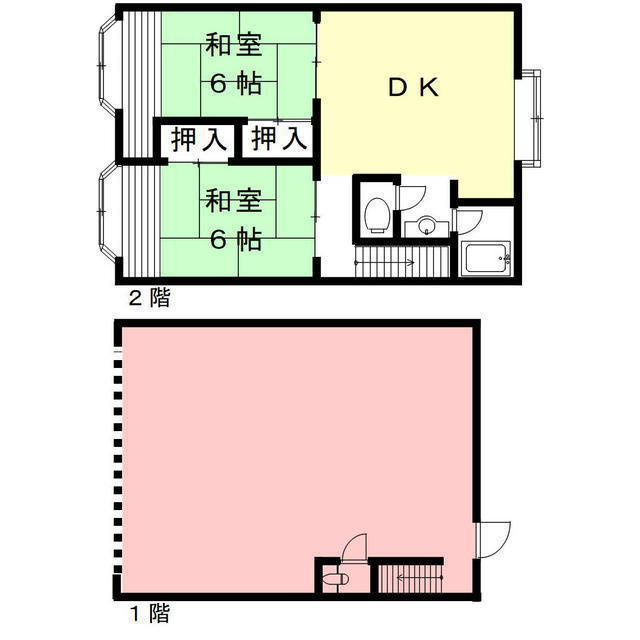 岐阜市鏡島西２丁目の住宅付店舗一部の間取り