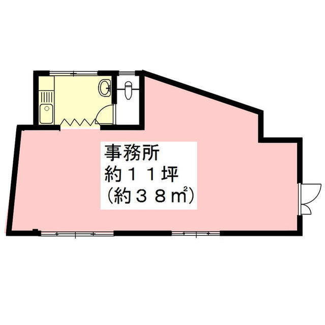 岐阜市魚屋町の事務所の間取り
