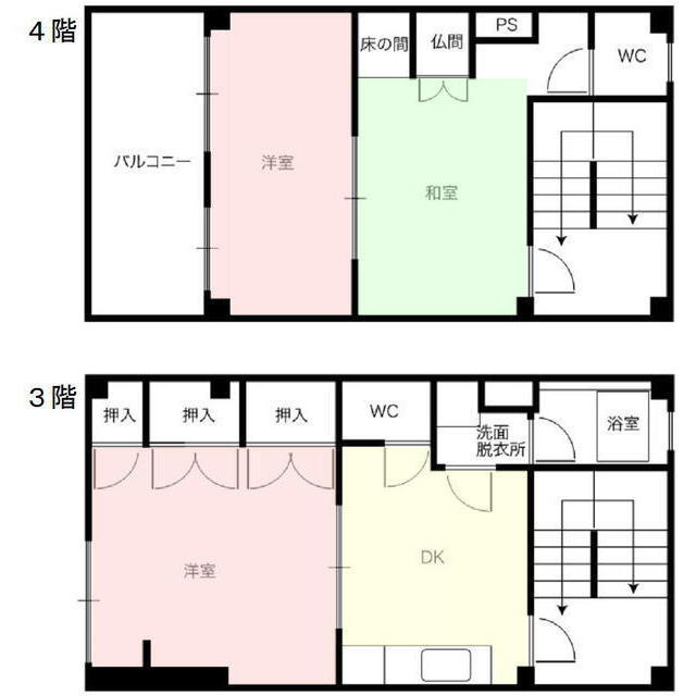 岐阜市住田町店舗ビルの間取り