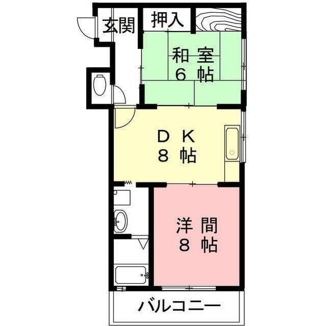 第２サンハイツ戸崎の間取り