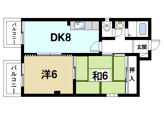 コーポ綿町の間取り|ファミリーさんにおススメの間取りです。