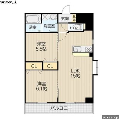 熊本市東区月出４丁目の賃貸マンションの間取り